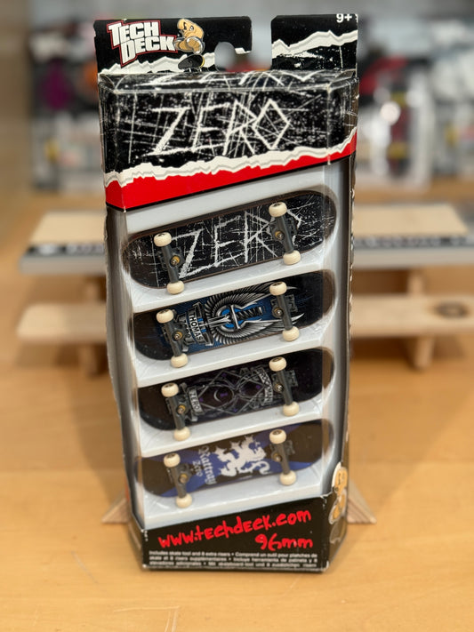 Vintage Tech Deck 96mm 4 Pack – Zero Skateboards Graphics | Sealed