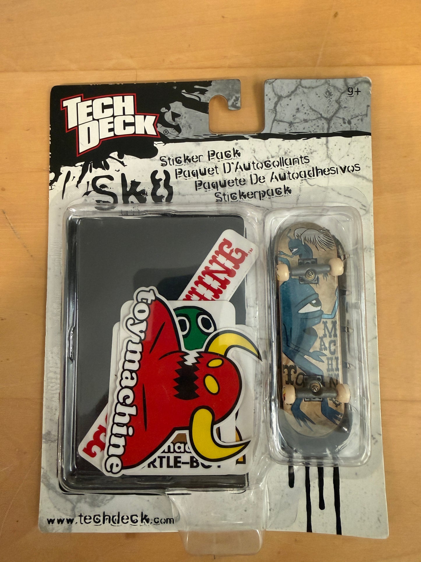 Vintage Tech Deck 96mm Toy Machine Board + Sticker Pack | Sealed