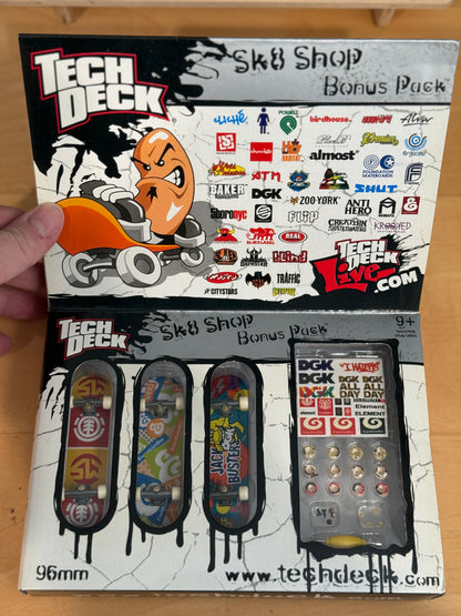 Tech Deck Skate Shop Bonus Pack – 96mm Element DGK | Vintage | Sealed